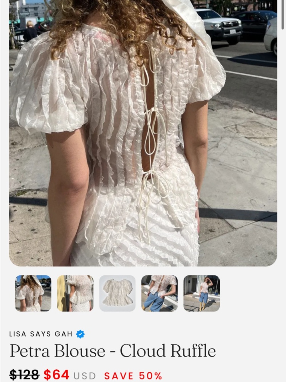 Lisa Says Gah Petra Ruffle Blouse in Black